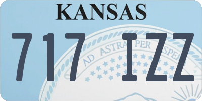 KS license plate 717IZZ