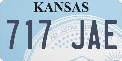 KS license plate 717JAE