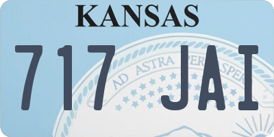 KS license plate 717JAI
