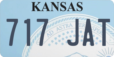 KS license plate 717JAT