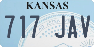 KS license plate 717JAV