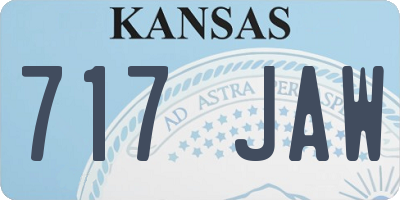 KS license plate 717JAW
