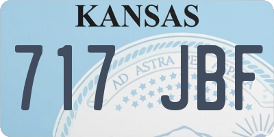 KS license plate 717JBF
