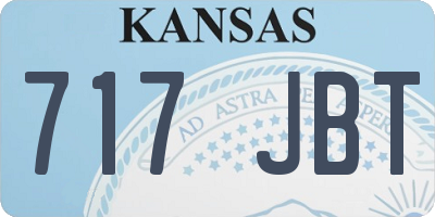 KS license plate 717JBT