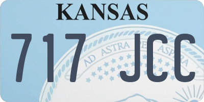 KS license plate 717JCC