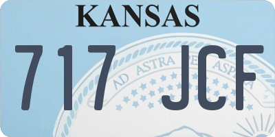 KS license plate 717JCF