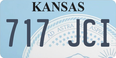 KS license plate 717JCI
