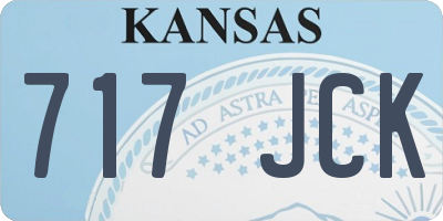 KS license plate 717JCK