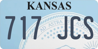 KS license plate 717JCS