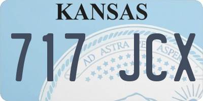 KS license plate 717JCX