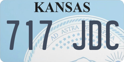 KS license plate 717JDC