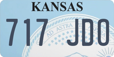 KS license plate 717JDO