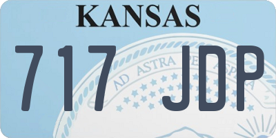 KS license plate 717JDP