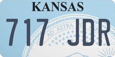 KS license plate 717JDR