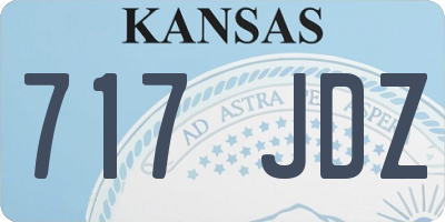 KS license plate 717JDZ