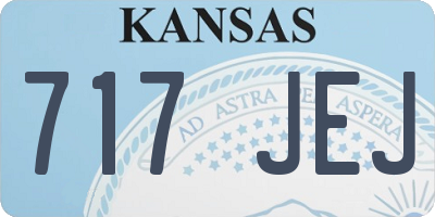 KS license plate 717JEJ