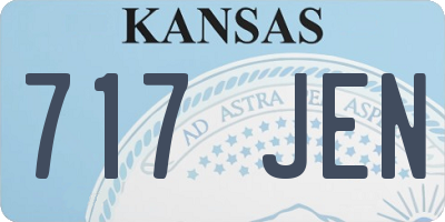KS license plate 717JEN