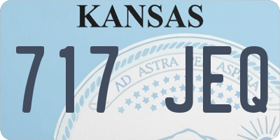 KS license plate 717JEQ