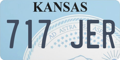 KS license plate 717JER