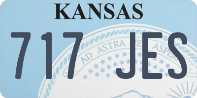 KS license plate 717JES