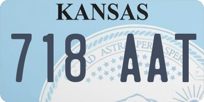 KS license plate 718AAT