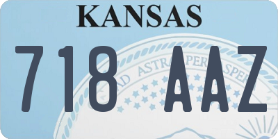 KS license plate 718AAZ