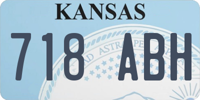 KS license plate 718ABH