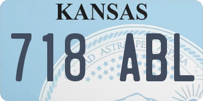 KS license plate 718ABL