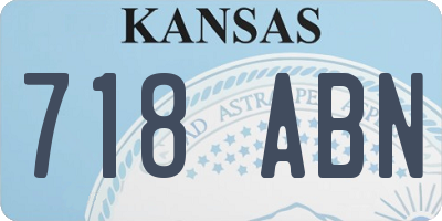 KS license plate 718ABN