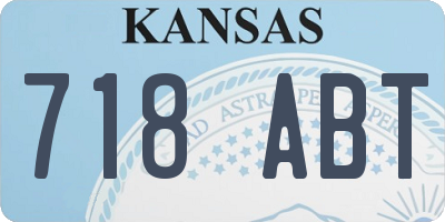 KS license plate 718ABT