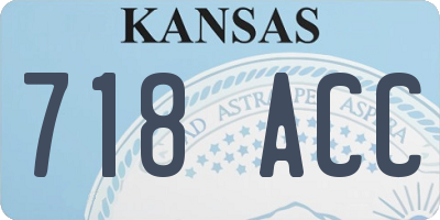 KS license plate 718ACC