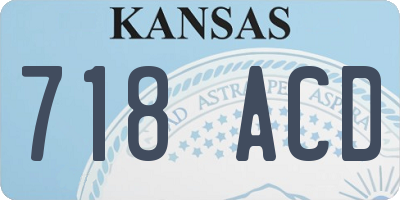 KS license plate 718ACD