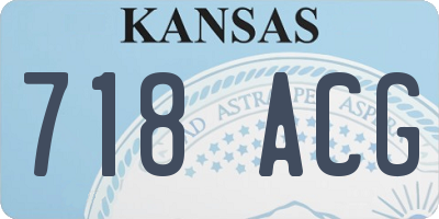 KS license plate 718ACG