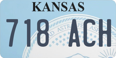 KS license plate 718ACH