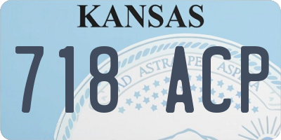 KS license plate 718ACP