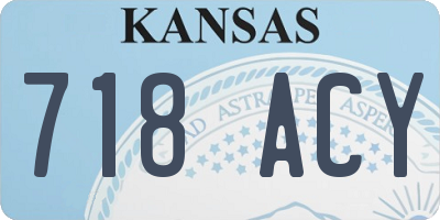 KS license plate 718ACY