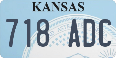 KS license plate 718ADC