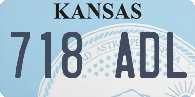 KS license plate 718ADL