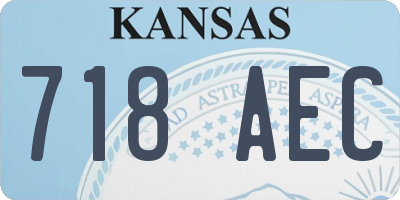 KS license plate 718AEC