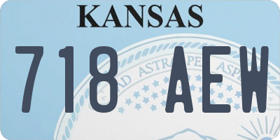 KS license plate 718AEW