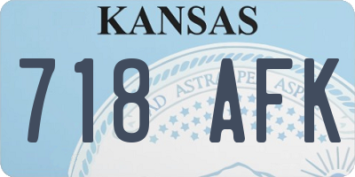 KS license plate 718AFK