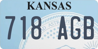 KS license plate 718AGB