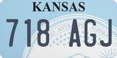 KS license plate 718AGJ