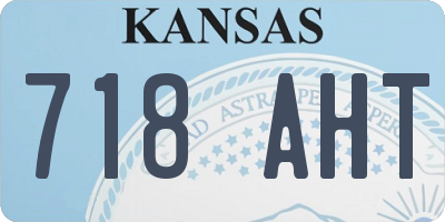 KS license plate 718AHT