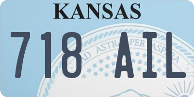 KS license plate 718AIL