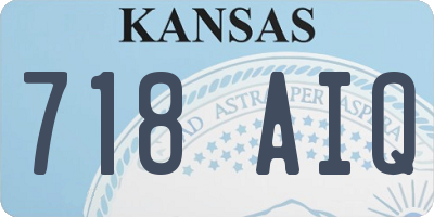 KS license plate 718AIQ