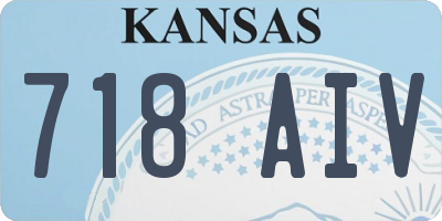 KS license plate 718AIV