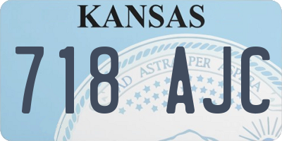 KS license plate 718AJC