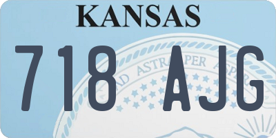 KS license plate 718AJG