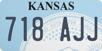 KS license plate 718AJJ